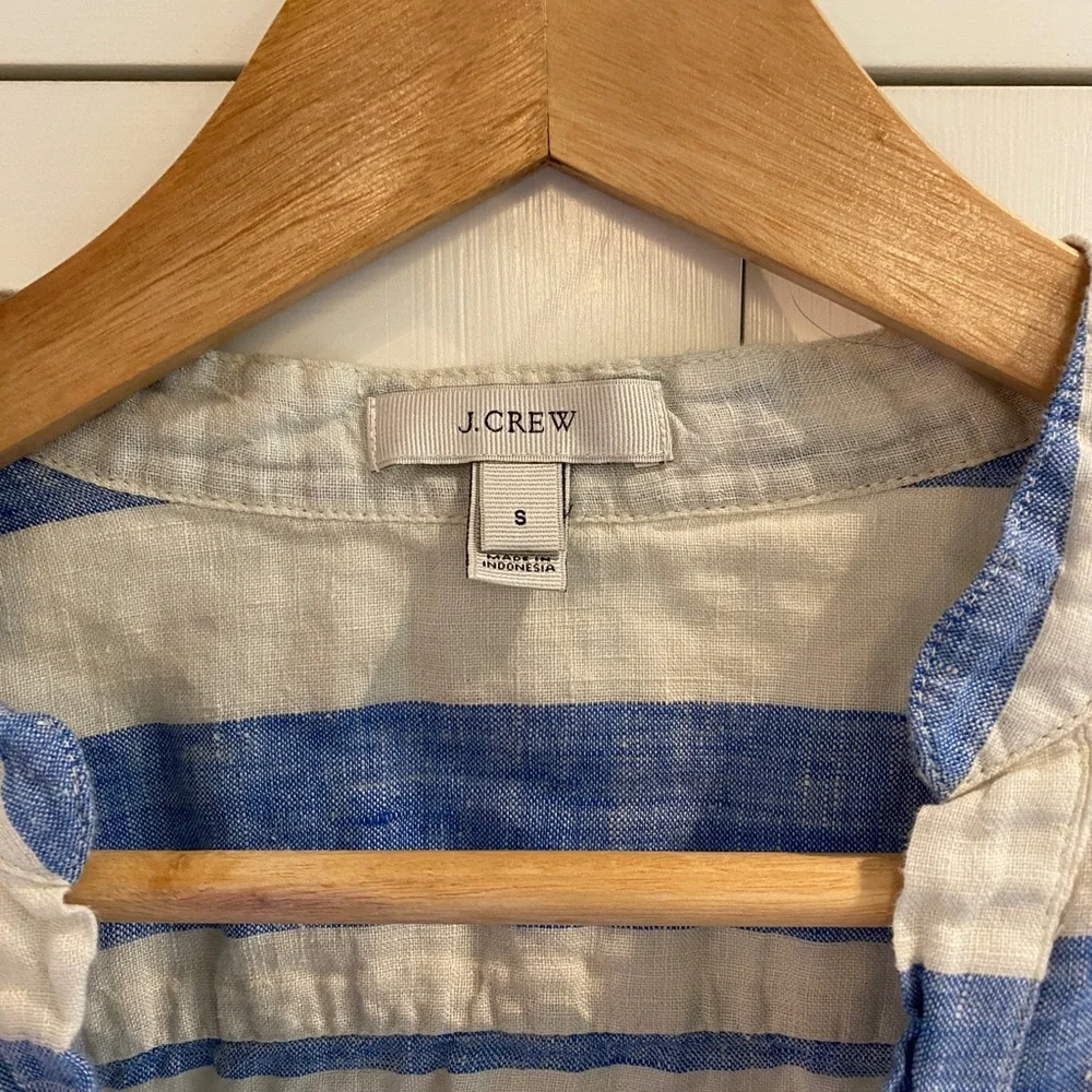 J Crew Striped Linen Tunic